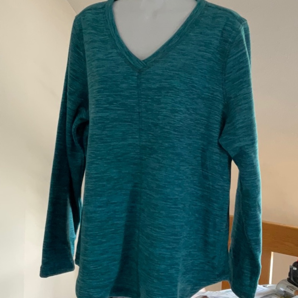 St. John's Bay Teal Long Sleeve Top
